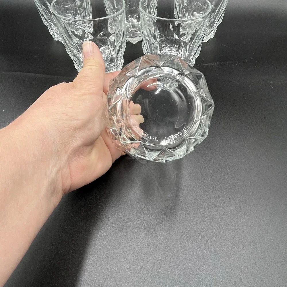 Vintage Arcoroc France Set Of‎ 6 Rock Glasses,  9 Ounce Barware Glasses.